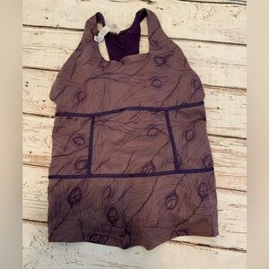 Lululemon Zipper Detail Racerback Tank Sz 10 - Sporty Sleek Aesthetic Gorpcore